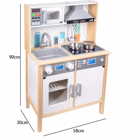 素晴らしい木製キッチン電子コンロおもちゃキット